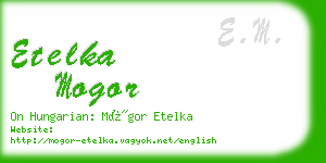 etelka mogor business card